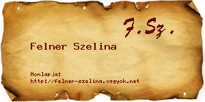 Felner Szelina névjegykártya